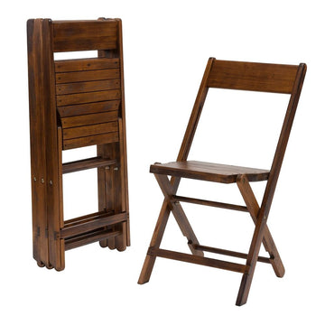 Julietta Wooden Folding Chair - Rustic Finish